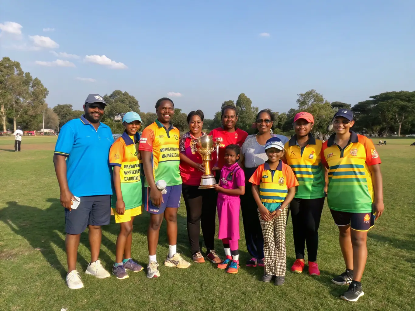 A group of community members participating in a sports-related community event organized by UNION SPORTIVE VALLEE DE L'AILETTE, emphasizing inclusivity and active participation.